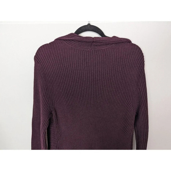 Cabi sz L 3350 Regal Cardigan Mulberry Wine Gold Tone Buttons Long Line Duster - Picture 9 of 13